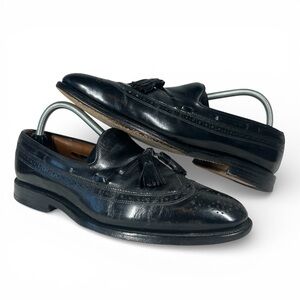 Allen Edmonds 8.5 B Manchester Leather Wingtip Loafer Tassel Mens Dress Shoes